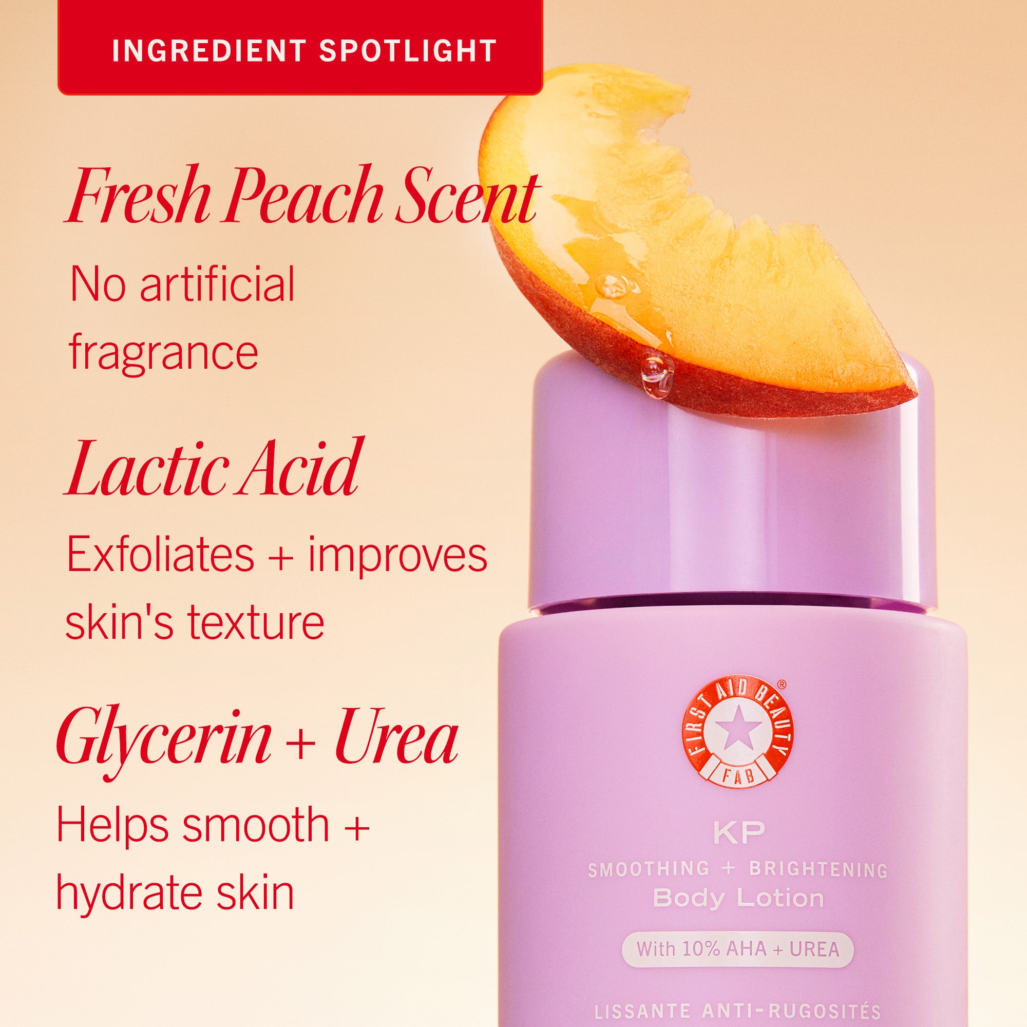 KP Smoothing + Brightening Body Lotion Fresh Peach - Image 4