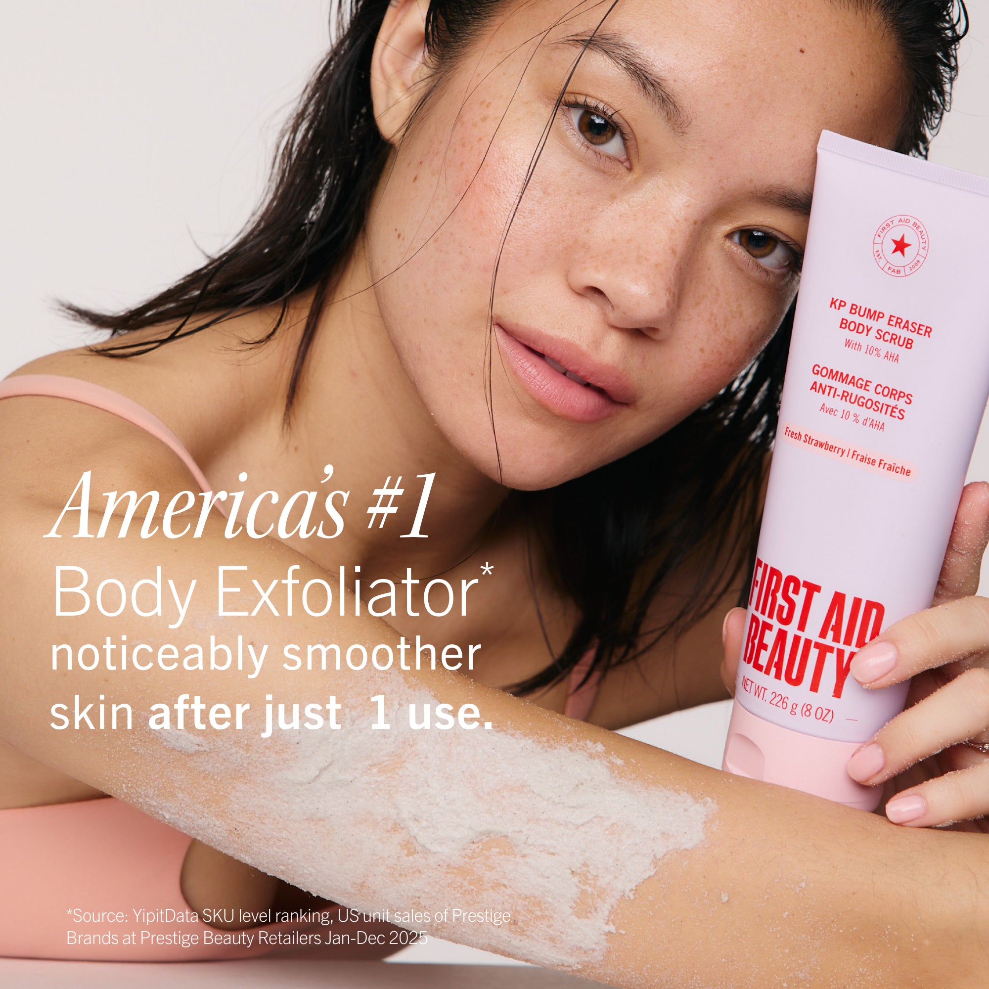 KP Bump Eraser Body Scrub 10% AHA Fresh Strawberry - Image 3
