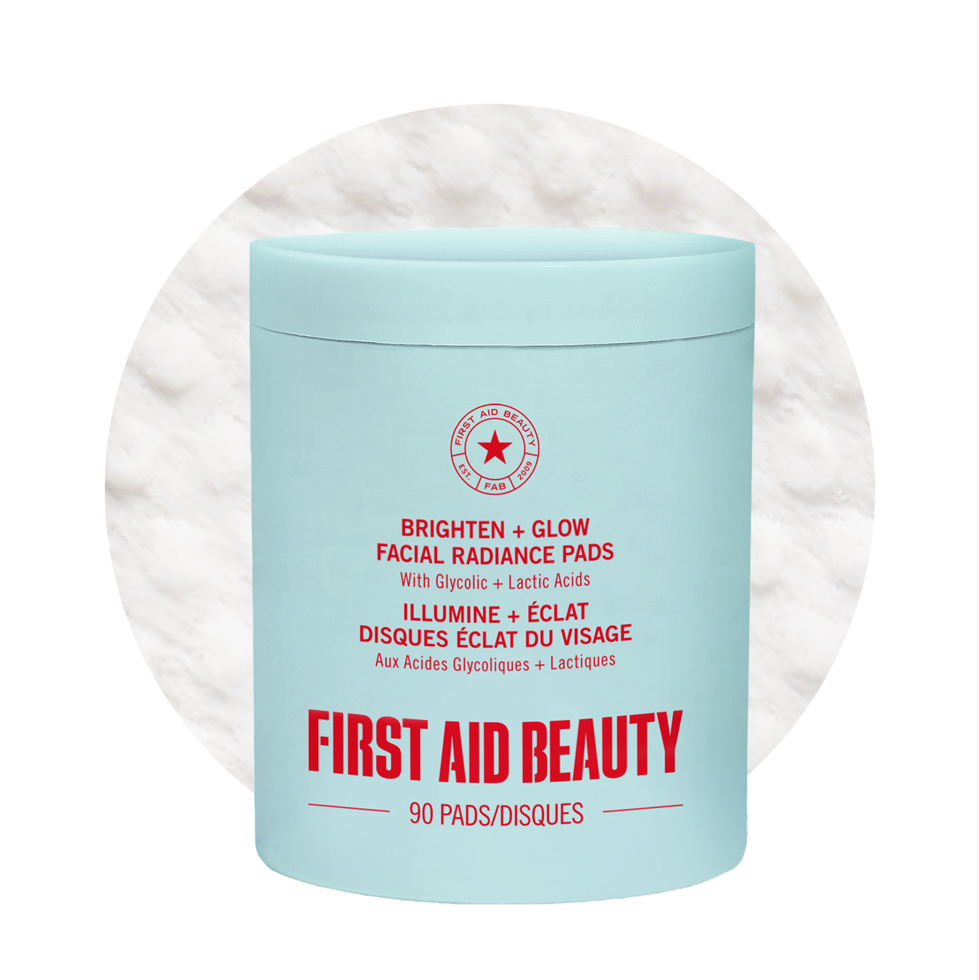 Brighten + Glow Facial Radiance Pads with Glycolic + Lactic Acids 90 Count